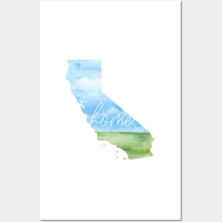 California Home State Posters and Art